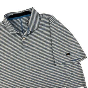 Mens Nike Dri-Fit Tiger Woods Golf Short Sleeve Polo Shirt Size Medium Striped